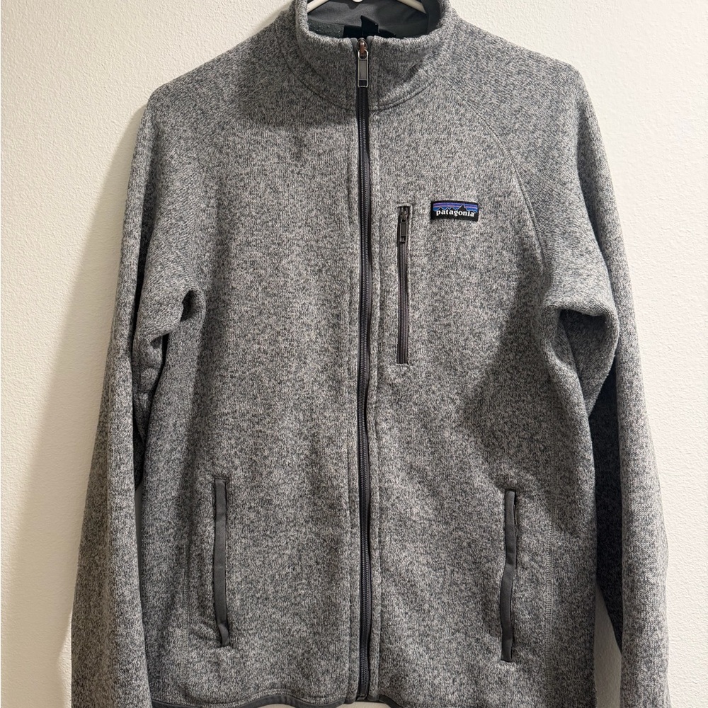 Patagonia Men’s Heather Gray Full-Zip Fleece Jacket